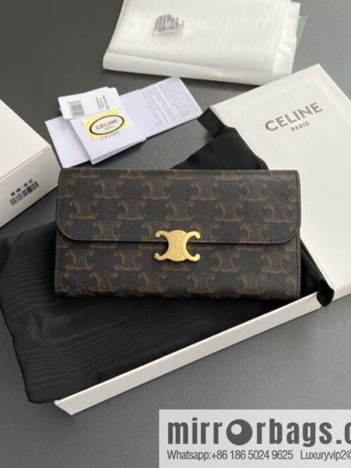 wsxc1719397890443_0-800x800s3u4kbbwu5o187648_20250708222042.jpg CELINE TRIOMPHE Iconic printed wallet 10E312DPV.38NO 313
