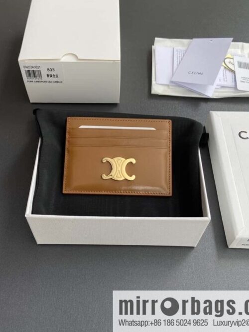 wsxc1719398708727_0-800x800ca03mvtagms185248_20250708210906.jpg CELINE TRIOMPHE glossy cow leather (fabric) card holder 10L832CQH.04LU833