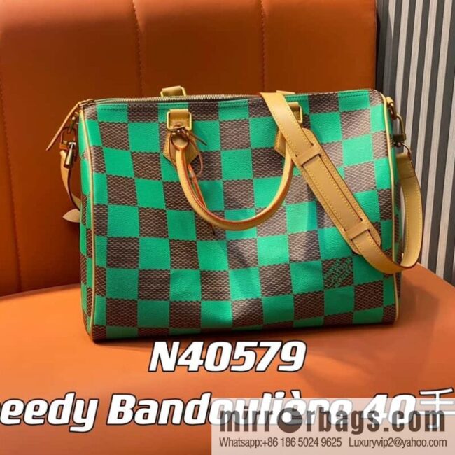 [Premium‑quality] N40579 green N40580 red 40cm travel bag Speedy Bandoulière 40 handbag