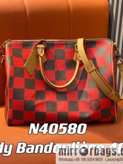 [Premium‑quality] N40579 green N40580 red 40cm travel bag Speedy Bandoulière 40 handbag