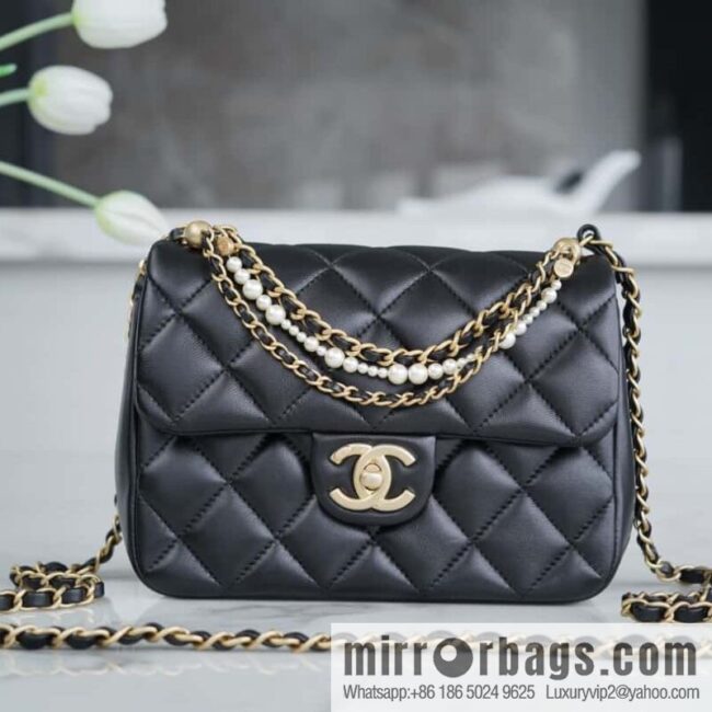 wsxc1719842957324_0-800x800wamu3q1zd42184659_20250708205253.jpg Chanel pearl chain, fat square large black AS4384
