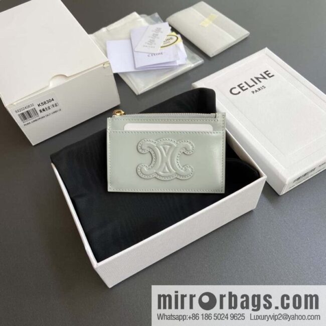 CELINE TRIOMPHE logo printed card holder 10K58304EMJ.04LU