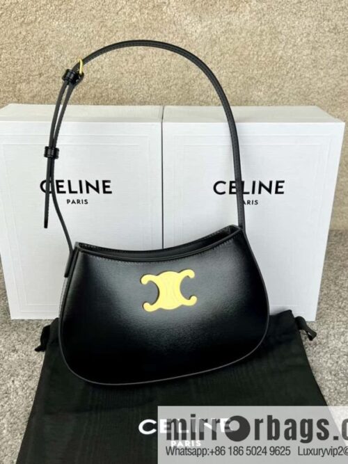 wsxc1720365161796_0-800x800yslh5e0zl1i181293_20250708191057.jpg CELINE TILI medium glossy cow leather (fabric) handbag 115703 black