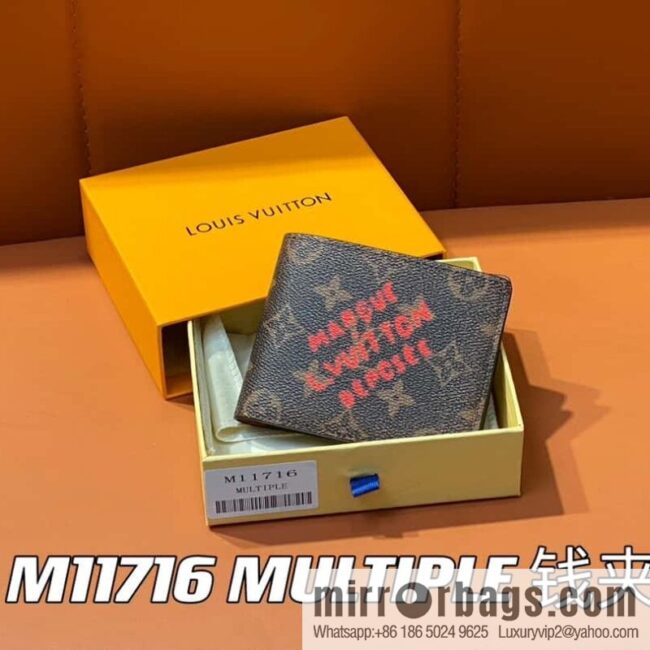 [Premium‑quality] M11716 monogram printed short suit wallet series, the new MULTIPLE wallet of the season