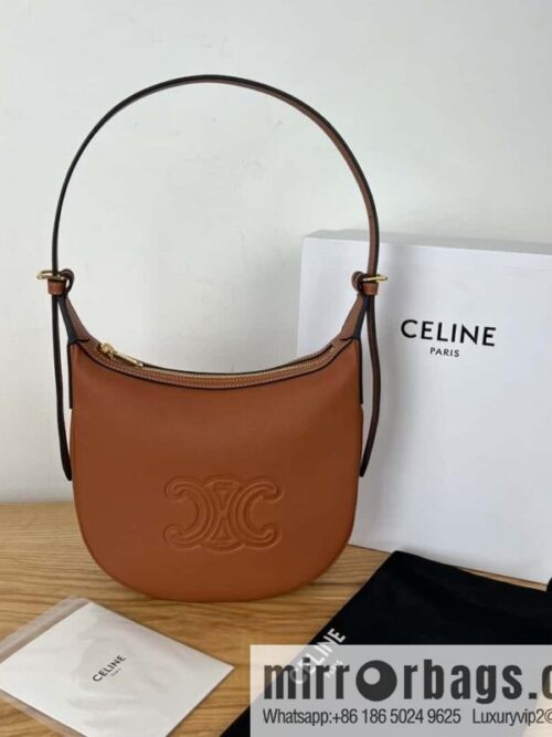 wsxc1720696588015_0-800x800jwltcouyand180665_20250708185310.jpg CELINE S HELOISE TRIOMPHE soft cow leather (fabric) handbag 117253 brown