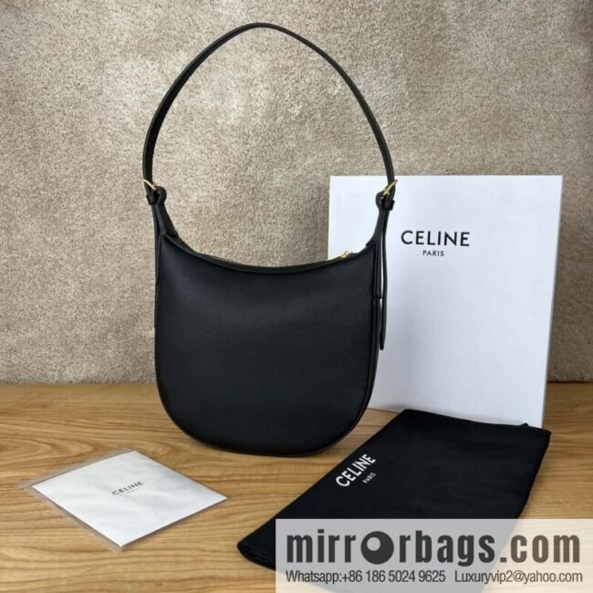 wsxc1720697191917_1-800x8003zwxppmk3nt180606_20250708185132.jpg CELINE S HELOISE TRIOMPHE soft cow leather (fabric) handbag 117253 black