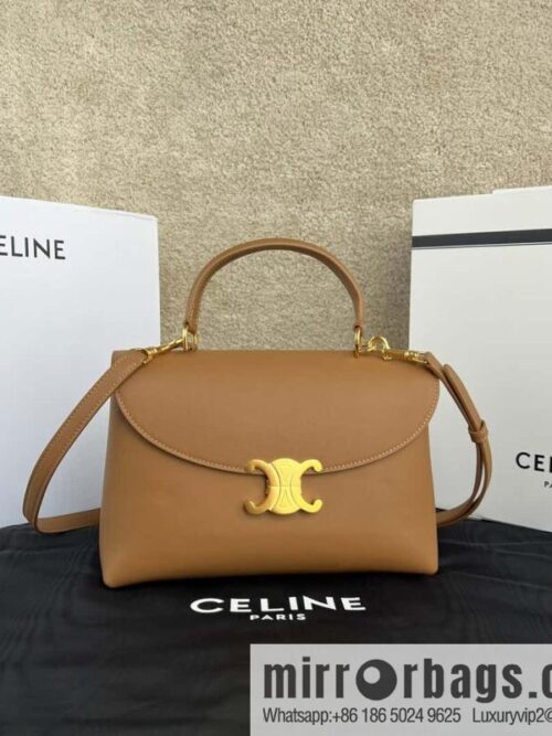 wsxc1720697413841_0-800x800di2q31mdk3m180593_20250708185107.jpg CELINE NINO Medium soft cow leather (fabric) handbag 117523 brown