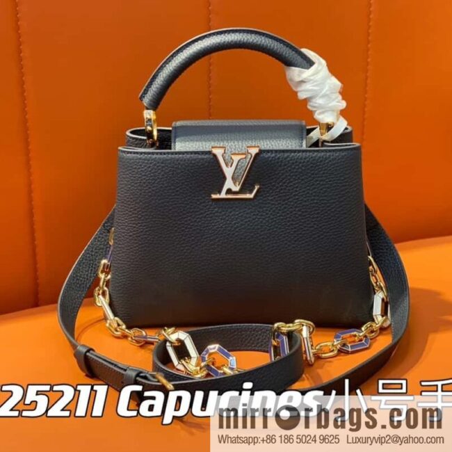 [Boutique‑grade] M25211 (chain strap) M24863 full leather cap that English series Capucines small handbag