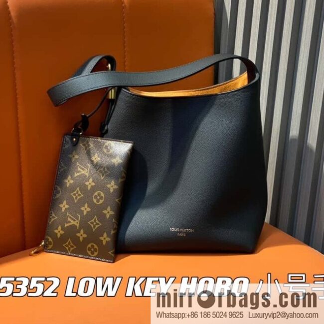 [Boutique‑grade] M25352 black M25353 beige M24354 brown LOW KEY HOBO small handbag
