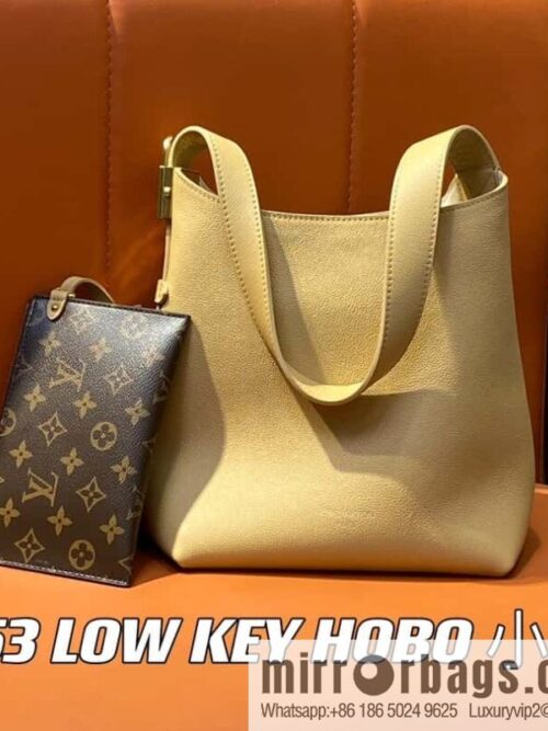 [Boutique‑grade] M25352 black M25353 beige M24354 brown LOW KEY HOBO small handbag