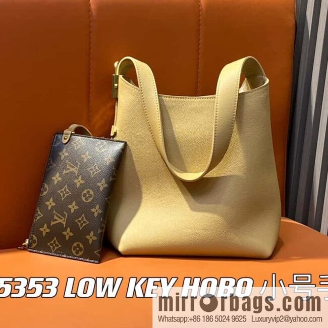 [Boutique‑grade] M25352 black M25353 beige M24354 brown LOW KEY HOBO small handbag