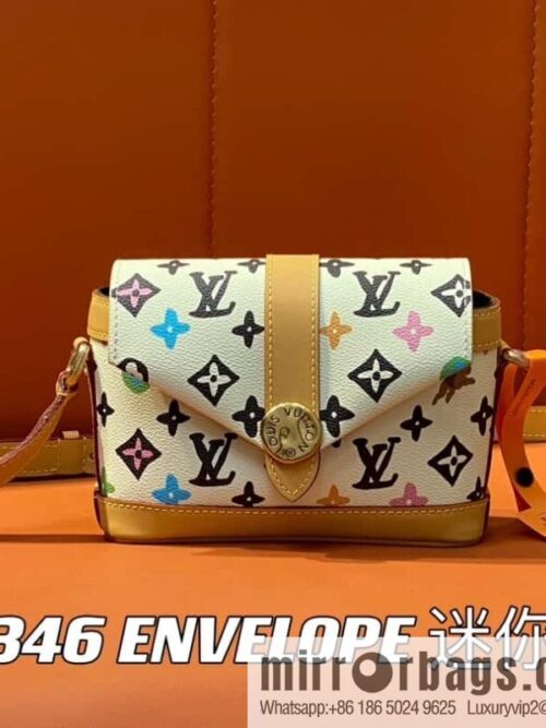 [Boutique‑grade] M83346 white color, men\'s bag mailman bag series ENVELOPE mini handbag (Tyler joint name)