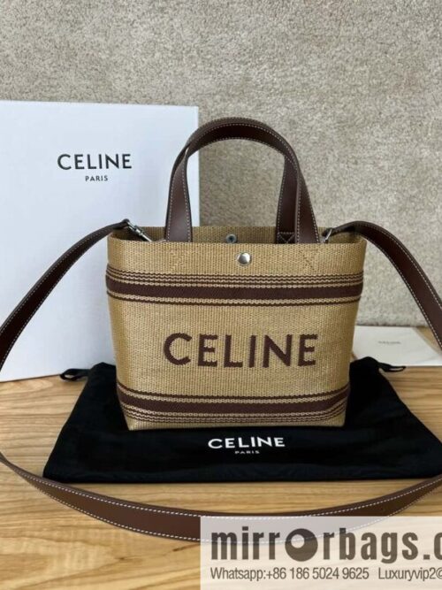 wsxc1721140717712_0-800x800lq2zraya1ox177614_20250708170608.jpg CELINE CABAS mini plant material effect fabric wagyu leather (fabric) handbag 116992
