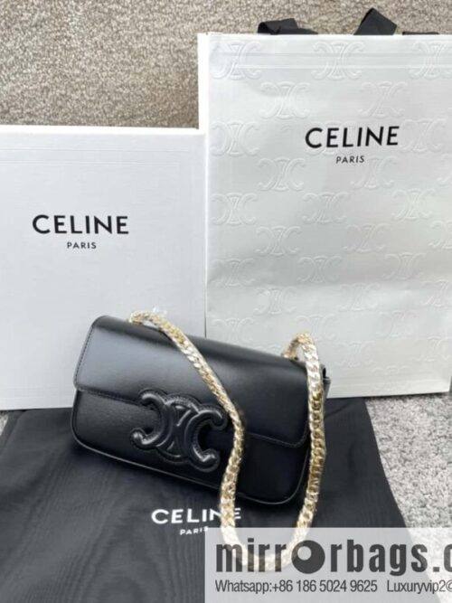wsxc1721142004905_0-800x800eemaf1ncgil177506_20250708170221.jpg CELINE TRIOMPHE shiny cow leather (fabric) chain strap shoulder backpack 199243 black