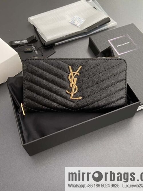 wsxc1721748207586_0-800x8001bg1nfot5gk176814_20250708163603.jpg YSL MATELASSE flip grain embossed leather (fabric) wrap around zipper wallet 358094
