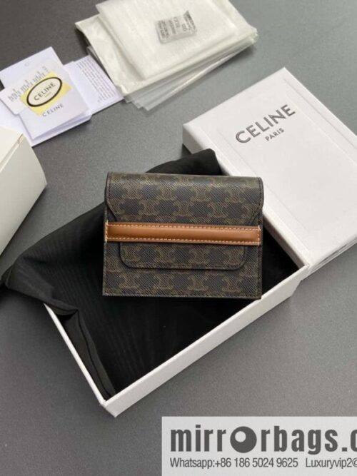 wsxc1722011119919_0-800x800uaicsrh1stb173832_20250705225054.jpg CELINE TRIOMPHE Logo Printed Card Pack Business Card Pack 10E242BZ904.LU
