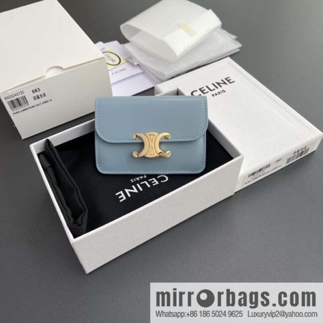 CELINE TRIOMPHE shiny cow leather flip card bag 10I 582 CPJ.04LU