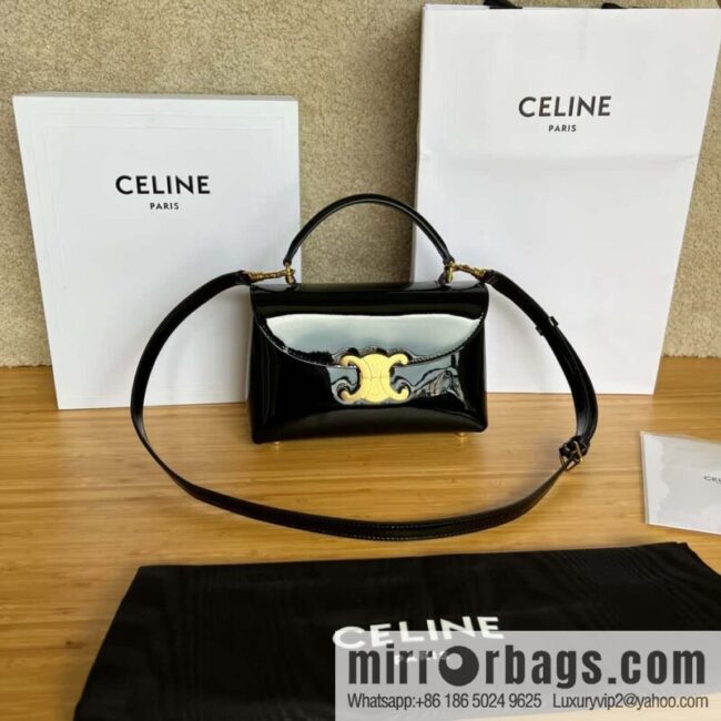 CELINE TEEN NINO lacquered cow leather handbag 118113