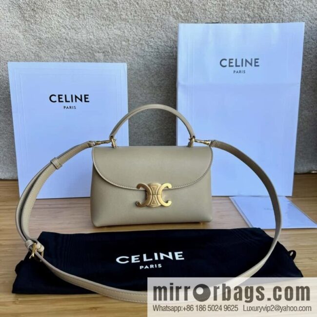 CELINE TEEN NINO Soft cow leather handbag 118113 apricot