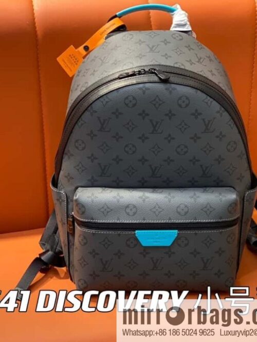 [Boutique‑grade] M11641 blue/silver flower, backpack series DISCOVERY small backpack.