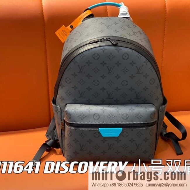 [Boutique‑grade] M11641 blue/silver flower, backpack series DISCOVERY small backpack.
