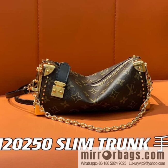 [Boutique‑grade] M20250 presbyopia/yellow flower, soft box series SLIM TRUNK handbag