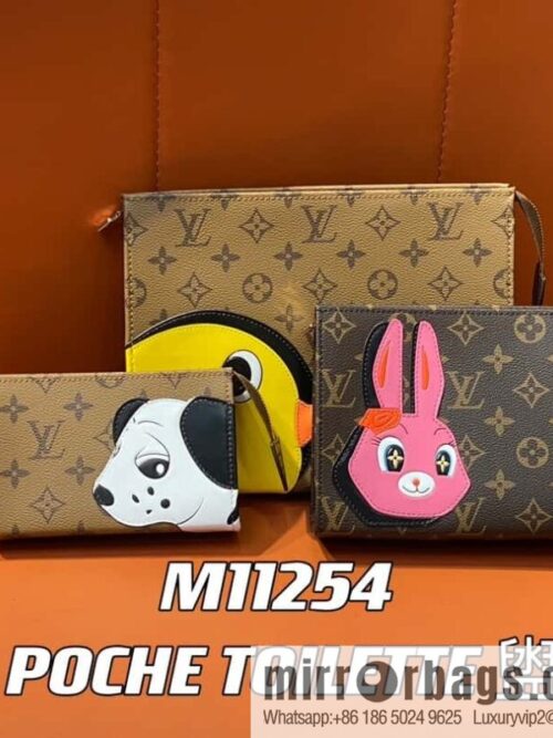 [Boutique‑grade] M11254 animal, three-piece handbag toilet bag series TRIO POCHE TOILETTE toilet bag