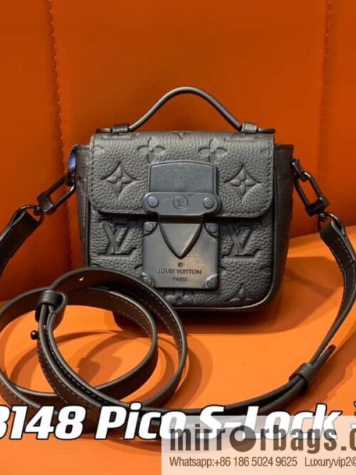 [Boutique‑grade] M83148 black flower, men\'s bag, mini mailman bag series Pico S-Lock handbag, Darth Vader (copy)