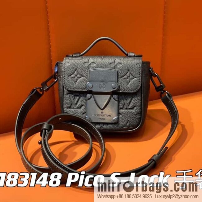 [Boutique‑grade] M83148 black flower, men\'s bag, mini mailman bag series Pico S-Lock handbag, Darth Vader (copy)