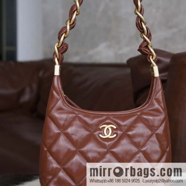 wsxc1724260742616_0-800x800wylv0fgk3tv172774_20250705221832.jpg CHANEL Premium Handicraft Workshop Hobo Caramel Color, Small, Genuine Leather AS4922