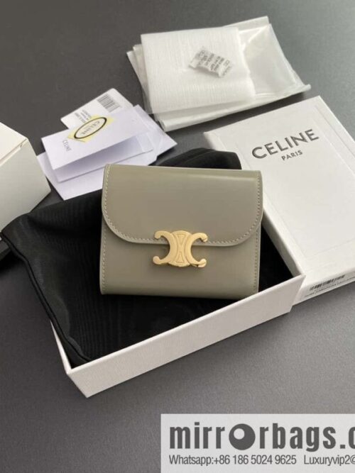 wsxc1724852747073_0-800x800nmhopxrt1tq169952_20250705204103.jpg CELINE TRIOMPHE shiny cow leather wallet 10D782CQH.04LU783