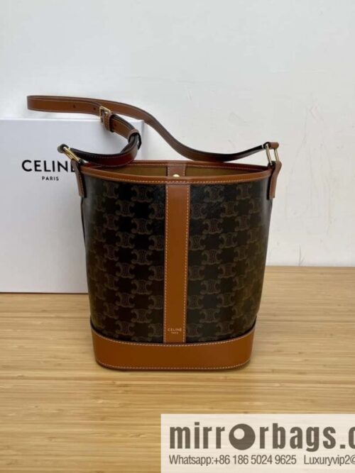 wsxc1724856009841_0-800x8003yixj4ooutt169734_20250705203450.jpg CELINE small logo print bucket bag 191442 tan