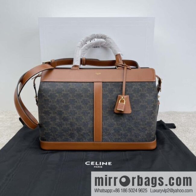 CELINE cabas printing material/cowhide handbag 192662