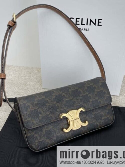 wsxc1724857387000_0-800x8002ekaojlo5ot169602_20250705203108.jpg CELINE TRIOMPHE logo print cow leather shoulder backpack tan 194143