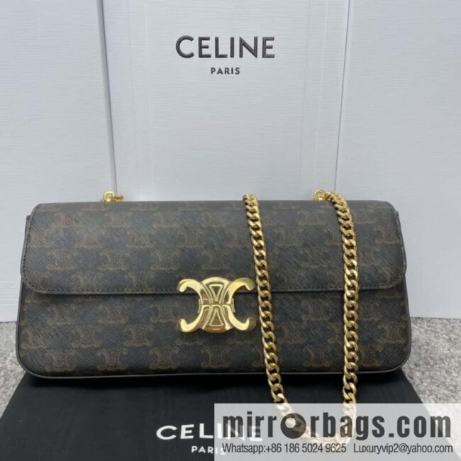 CELINE new TRIOMPHE logo printed chain bag 197412