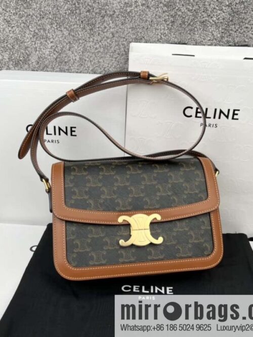 wsxc1724858606663_0-800x800yynok5ofkg0169532_20250705202904.jpg CELINE TRIOMPHE canvas and calfskin handbag 187363