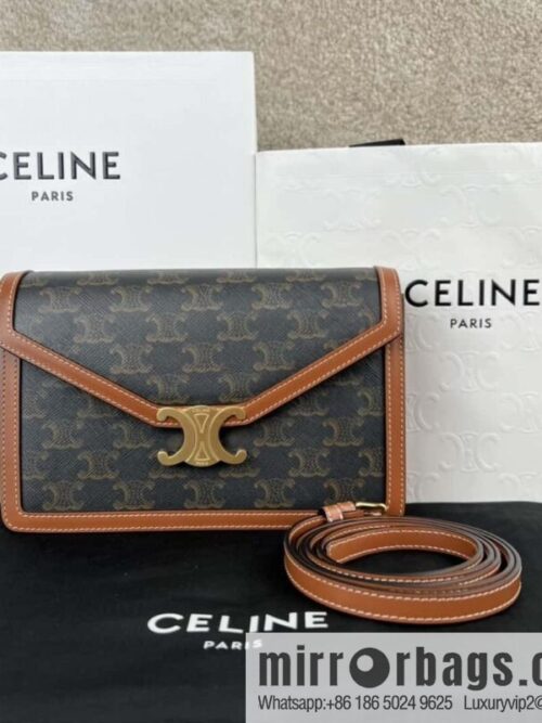 wsxc1724858963811_0-800x800efxtlwkajtd169488_20250705202748.jpg CELINE ENVELOPPE TRIOMPHE signature printed cow leather envelope bag 113322