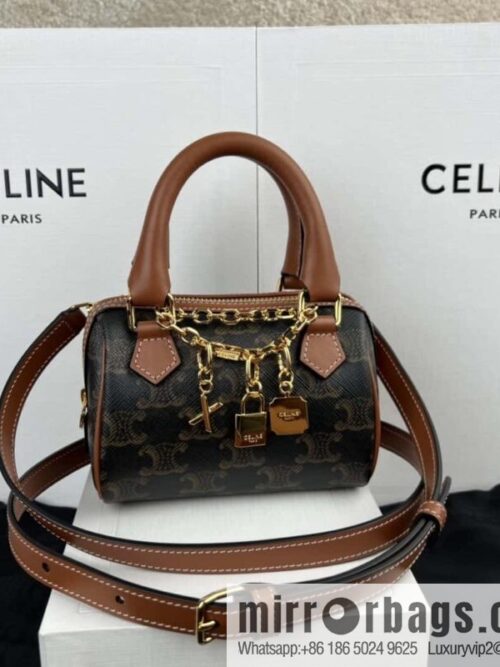 wsxc1724859629974_0-800x80000hyezb450m169418_20250705202551.jpg CELINE TRIOMPHE Faux Leather Mini Boston Bag 195112