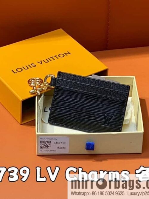 [Boutique‑grade] M82739 black water ripple, card bag wallet series