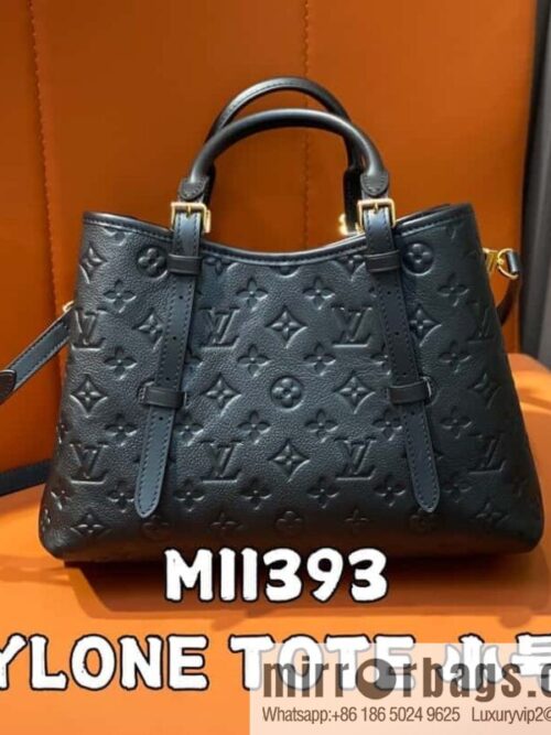 [Boutique‑grade] M11463 black, full leather tote bag series BABYLONE TOTE small handbag m11393 gray-brown m11394