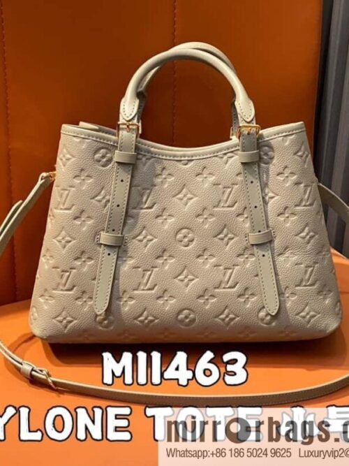 [Boutique‑grade] M11463 black, full leather tote bag series BABYLONE TOTE small handbag m11393 gray-brown m11394