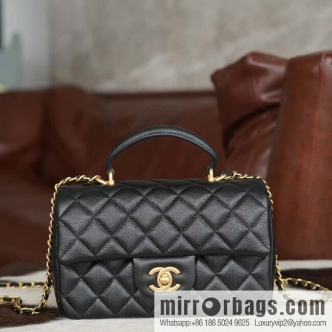 wsxc1725290473693_0-800x800l5hzowliitu168823_20250705200848.jpg CHANEL 21S Handle CF Mini Black Gold 🖤 AS2431