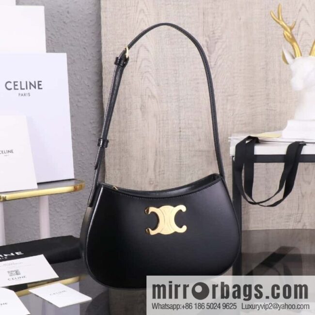 [Premium quality, all-steel hardware] CELIN_E 2024 | TILLY medium bright cow leather handbag 24s spring new product 115703BF4.38NO