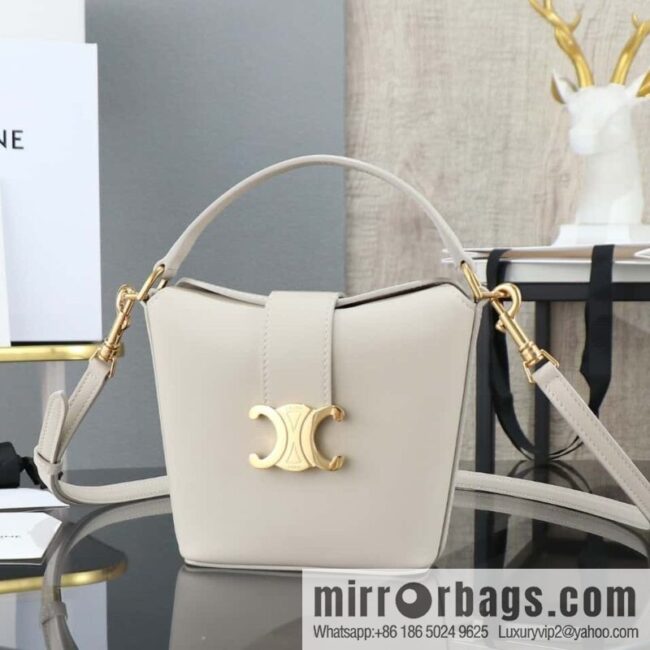 [Premium quality, all-steel hardware] CELIN_E TRIOMPHE mini cowhide bucket bag model: 10k943