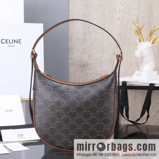[Premium all-steel hardware] Small HELOSE TRIOMPHE logo printed cow leather handbag No.: 117252 117523