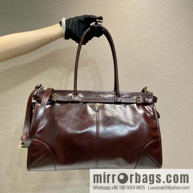 PRADA 🎉 LusSo lf oil wax leather 🎉 1BA433 large 🎉🎉 burgundy