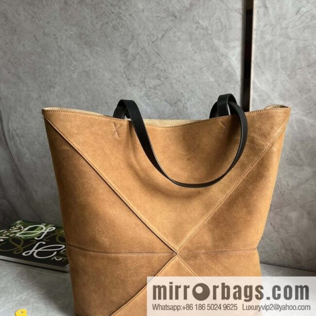 LOEWE new 🆕 large pressed suede leather Puzzle Fold handbag 0692