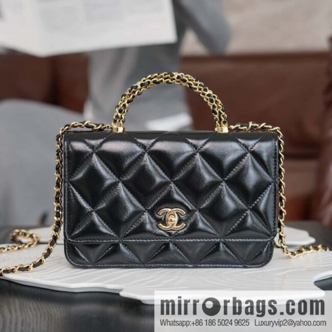 wsxc1726234452976_8-800x800kbfzt4gchwb164061_20250705174824.jpg CHANEL Flap New thick chain handle Woc black ➿ AP4166 B17675 94305