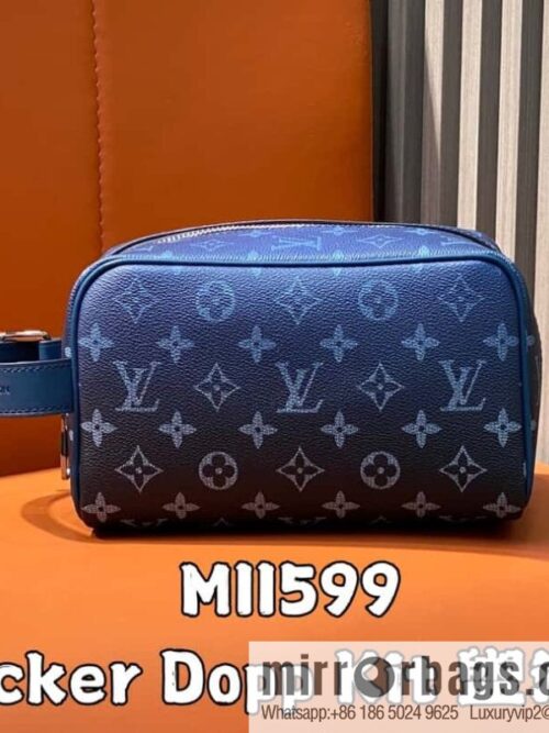 [Premium‑quality] M11599 blue gradual change toilet bag cosmetic bag series Locker Dopp Kit toilet bag