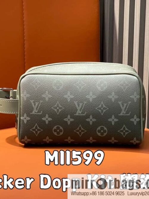 [Premium‑quality] M11599 gray gradual change toilet bag cosmetic bag series Locker Dopp Kit toilet bag